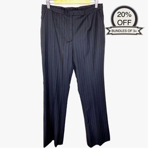 Kiton Napoli | Charcoal Pinstriped Pants | 46